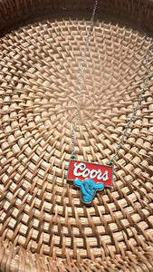 Coors w/ Turquoise Cowhead Necklace