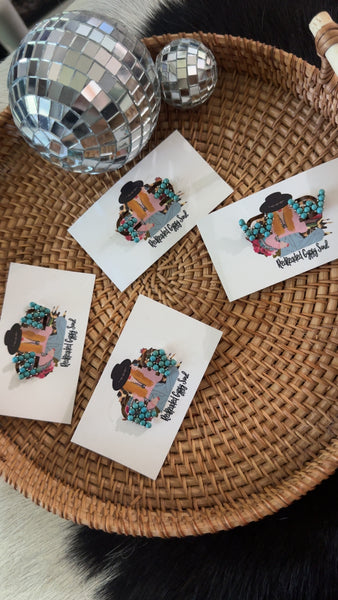 Faux Turquoise Studs