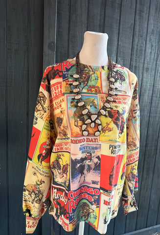 Vintage Western Poster Long Sleeve