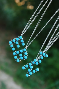 Turquoise Beaded Initials